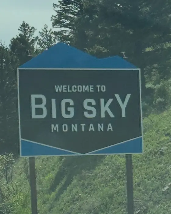 Welcome to Big Sky, Montana road sign